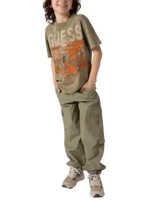 KIDS Tricou cu mânecă scurtă verde mușchi - Tricou copil