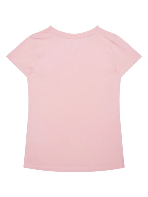 KIDS Tricou cu m&acirc;necă scurtă și ursuleț de pluș roz vată de zahăr - Tricou copil