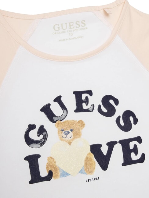 KIDS MIDI Tricou cu imprimeu și m&acirc;neci alb purpuriu - Tricou copil