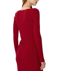 GUESS KATELYN Cardigan cu nervuri și nasturi bijuterie sirenă roșie - Pulovere pentru femei - 2