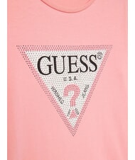 GUESS KIDS Tricou cu m&acirc;necă lungă și strasuri roz dulce - Tricou copil - 3