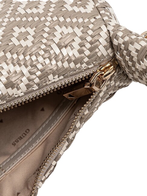 RIANEE Geantă mini hobo țesută taupe - Genți femei