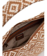 GUESS RIANEE Geantă mini hobo țesută COGNAC - Genți femei - 5