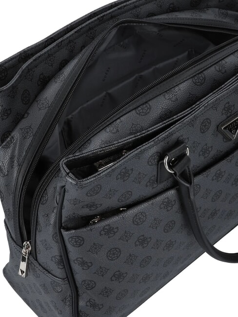 WILDER Geantă de umăr cu buzunar pentru laptop gri închis - Genți femei