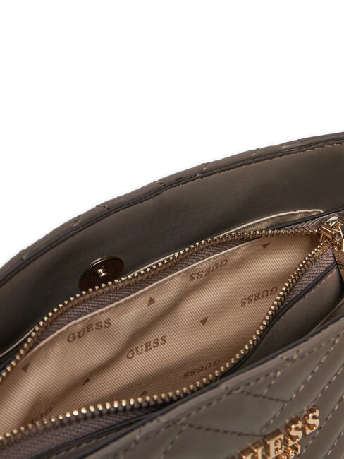 ANNING Geantă de umăr matlasată taup închis - Genți femei