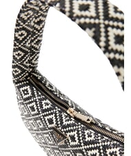 GUESS RIANEE Geantă mini hobo țesută BLACK - Genți femei - 4