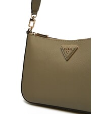 GUESS ECO JAZLYNN Geantă de umăr cu imprimeu Saffiano salvie - Genți femei - 3