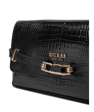 GUESS SILVYE Geantă convertibilă cu imprimeu de crocodil BLACK - Genți femei - 3