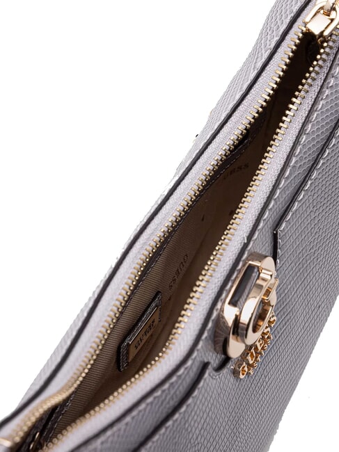 ORLINA Geantă de umăr cu imprimeu de șopârlă gri lavanda - Genți femei