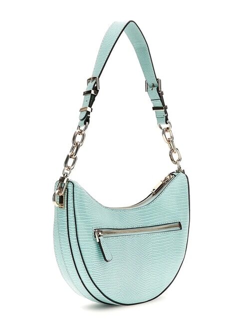 ORLINA Geantă de umăr cu imprimeu de șopârlă apă marină - Genți femei