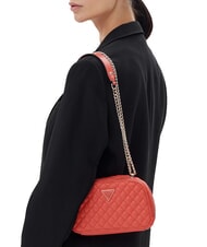 GUESS ECO RIANEE Geantă matlasată convertibilă roșu coral - Genți femei - 5