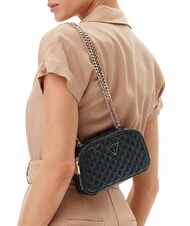 GUESS ECO RIANEE Geantă matlasată convertibilă BLACK - Genți femei - 5