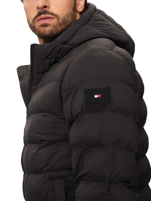 TH Jachetă de puf cu glugă negru - Jachete de puf pentru femei