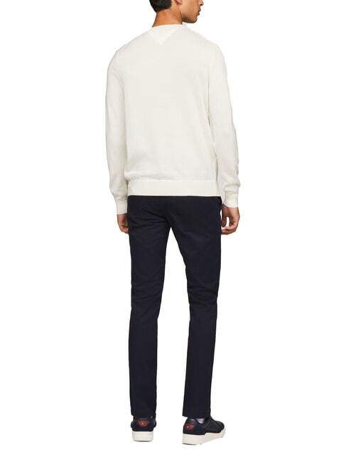 TH  Pulover de lână cu guler rotund fildeş - Pulovere pentru bărbați