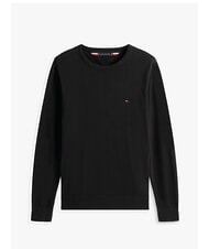 TOMMY HILFIGER TH  Pulover cu guler rotund negru - Pulovere pentru bărbați - 3