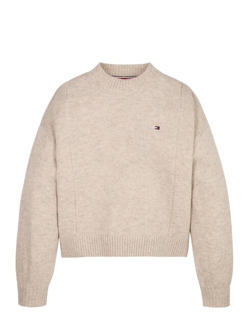 TH KIDS Pulover de lână cu guler rotund melanj de merinos - Pulovere pentru copii