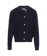 TOMMY HILFIGER TH KIDS Cardigan din bumbac cerul deșertului - Pulovere pentru copii - 3