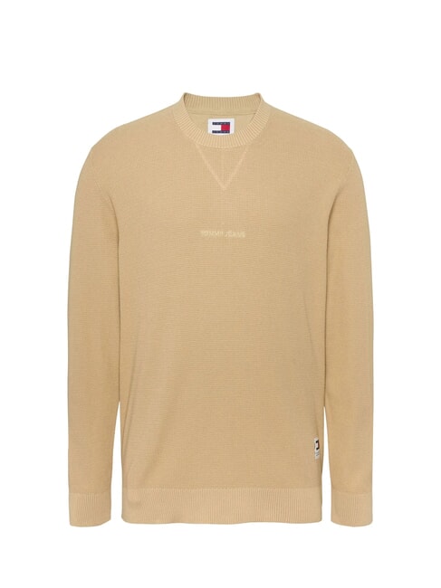 TH JEANS Pulover cu guler rotund aur blând - Pulovere pentru bărbați