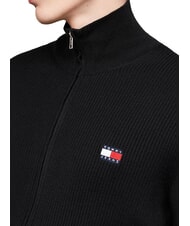 TOMMY HILFIGER TH JEANS  Pulover cu fermoar negru - Pulovere pentru bărbați - 3