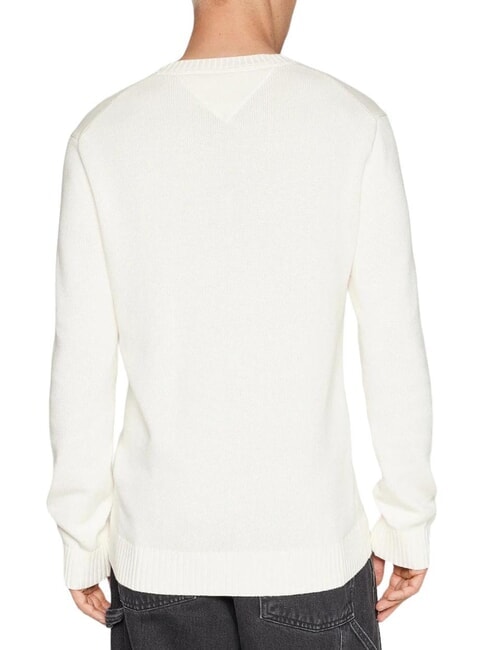 TH JEANS  Guler rotund din bumbac alb antic - Pulovere pentru bărbați