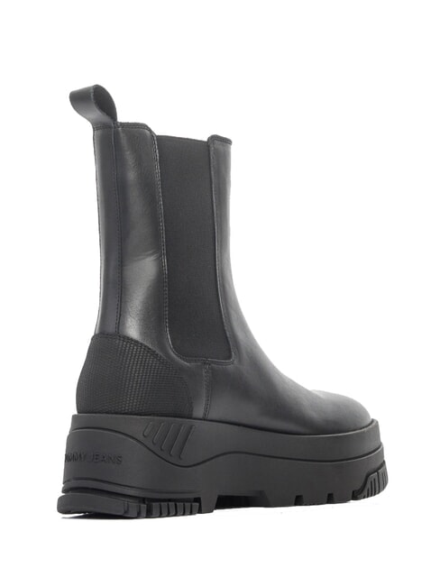 TH JEANS  Ghete &icirc;nalte din piele negru - Pantofi femei