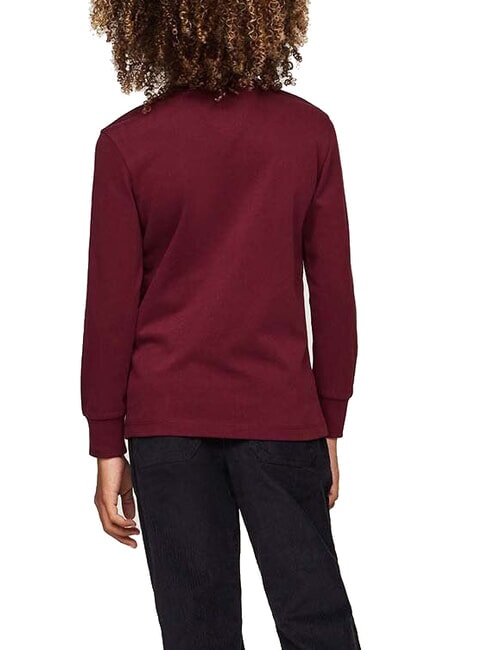 TH KIDS Tricou cu m&acirc;necă lungă din bumbac roșu intens - Tricou copil