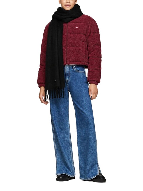 TH JEANS Eșarfă cu franjuri negru - Eșarfe