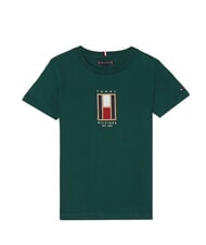 TOMMY HILFIGER TH KIDS Tricou din bumbac pentru copii verde ornamental - Tricou copil - 3