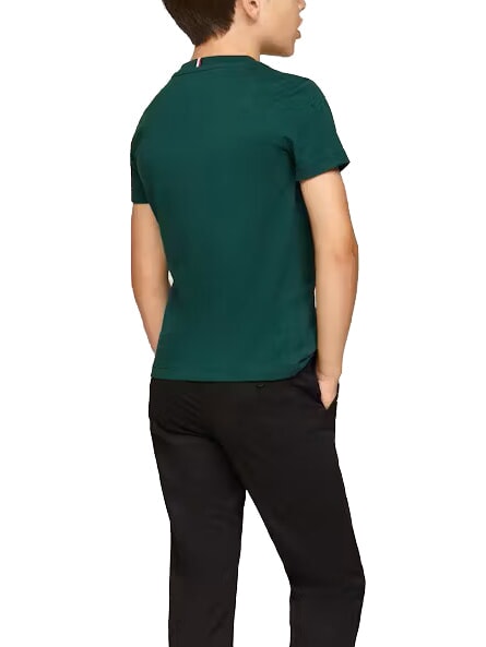 TH KIDS Tricou cu mânecă scurtă din bumbac verde ornamental - Tricou copil