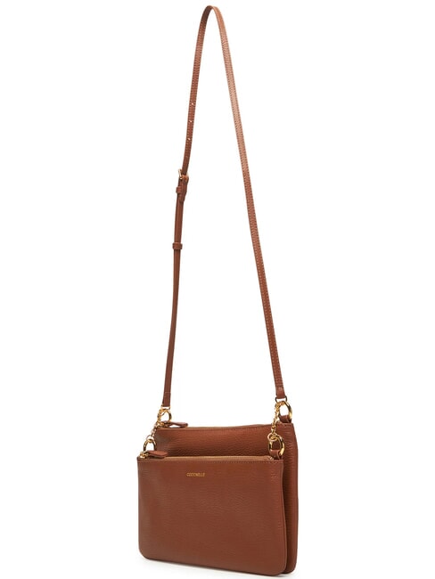 YVONNE Geantă de umăr, din piele coniac - Genți femei