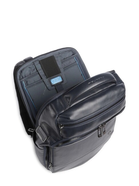 W136 Rucsac pentru laptop de 14", din piele albastru - Rucsacuri pentru laptop