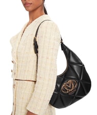 LOVE MOSCHINO EMBOSSED Geantă de umăr hobo negru - Genți femei - 5