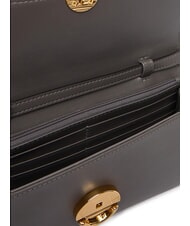 FURLA SFERA Geantă de umăr mini, din piele gri urban - Genți femei - 3