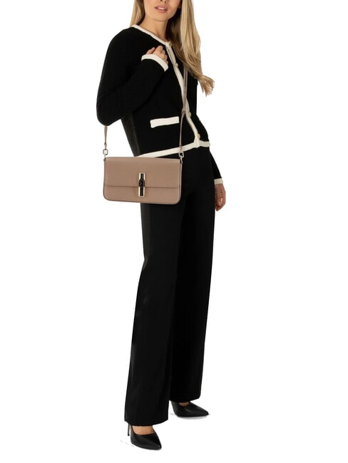 IRIDE  Geantă de umăr, piele greige - Genți femei