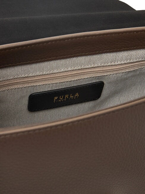 LOTUS Geantă din piele cu curea de umăr cu logo tonuri de mahon/mahon - Genți femei