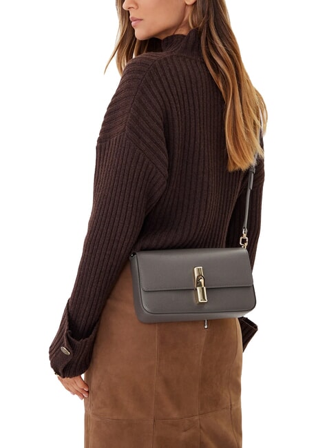 IRIDE  Geantă de umăr, piele gri urban - Genți femei