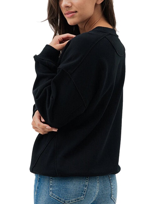 TRIANGLE GLITTER  Hanorac de bumbac jetbla - Hanorace pentru femei