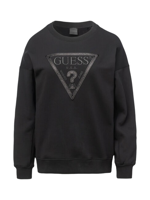 TRIANGLE GLITTER  Hanorac de bumbac jetbla - Hanorace pentru femei