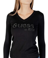 GUESS SAYLOR LOGO  Pulover jetbla - Pulovere pentru femei - 3