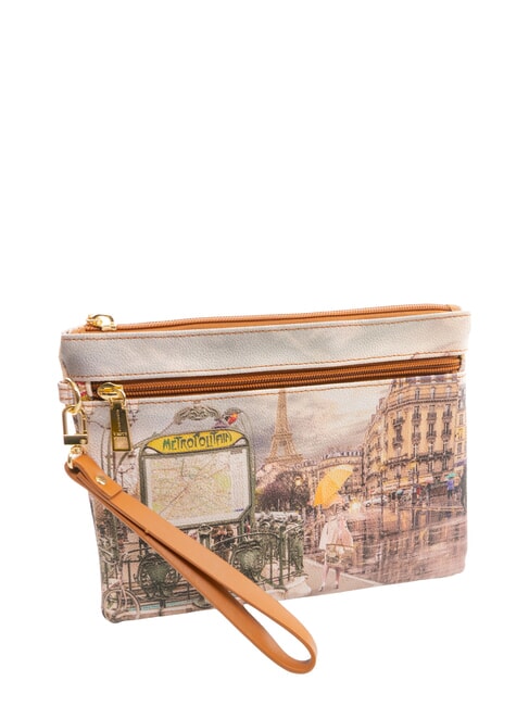 YESBAG Geantă tip clutch medie cu manșetă Metroul din Paris - Genți femei