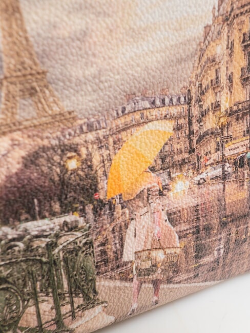 YESBAG Geantă tip clutch medie cu manșetă Metroul din Paris - Genți femei