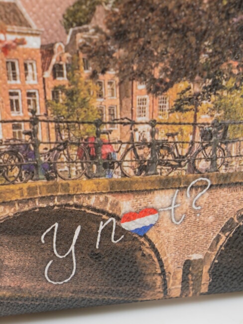 YESBAG Geantă de m&acirc;nă cu manșetă r&acirc;u de toamnă - Genți femei