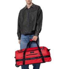 EASTPAK DUFFEL PACK WHEEL M Trolley geantă de voiaj medie, hidrofugă prelată roșie - Trolere semirigide - 6