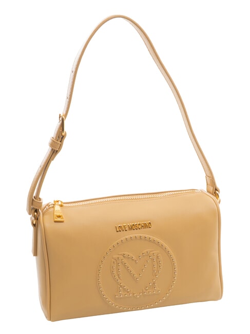 LITTLE STUDS Geantă de umăr cu ținte nisip - Genți femei