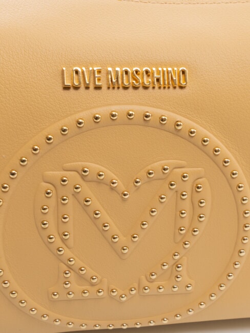 LITTLE STUDS Geantă de umăr cu ținte nisip - Genți femei