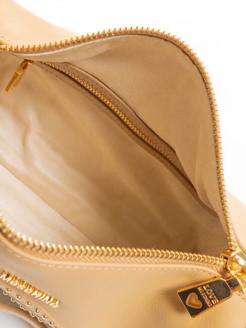 LITTLE STUDS Geantă de umăr cu ținte nisip - Genți femei