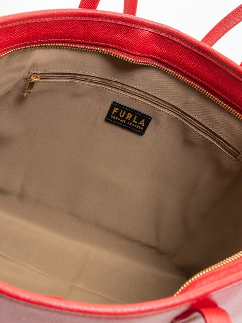 CLASSIC Geanta shopper din piele cu imprimeu Andromeda roșu venețian - Genți femei