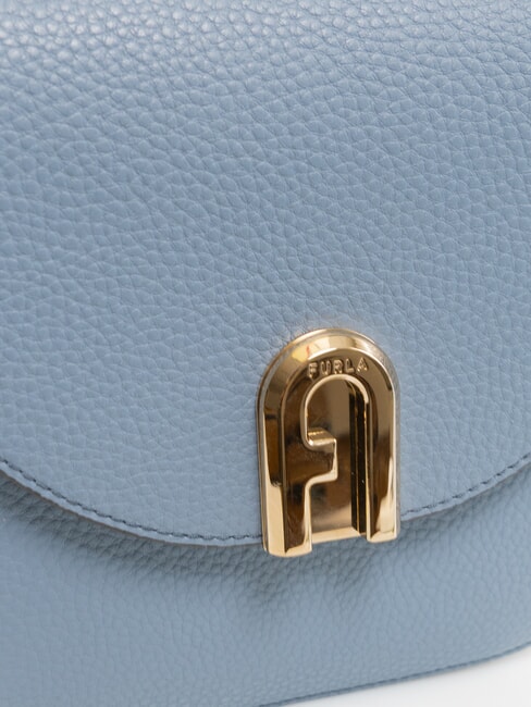 GARDENIA Geantă de umăr mini, din piele ceresc - Genți femei