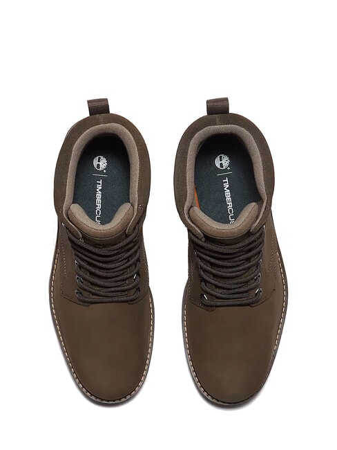 BRITTON ROAD Botine din piele impermeabila nubuc maro închis - Pantofi bărbați