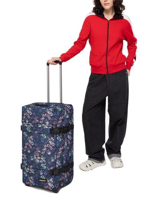 TRANSIT'R M Troller de mărime medie Flora Fade bleumarin - Trolere semirigide